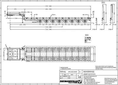 Габаритные размеры Faymonville Multi-NZ-8H-W-A-30AT-14.00-19.5-2.74