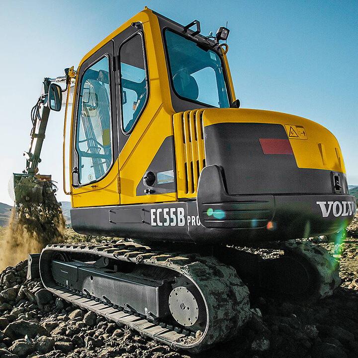 Аренда мини-экскаватора Volvo EC55B